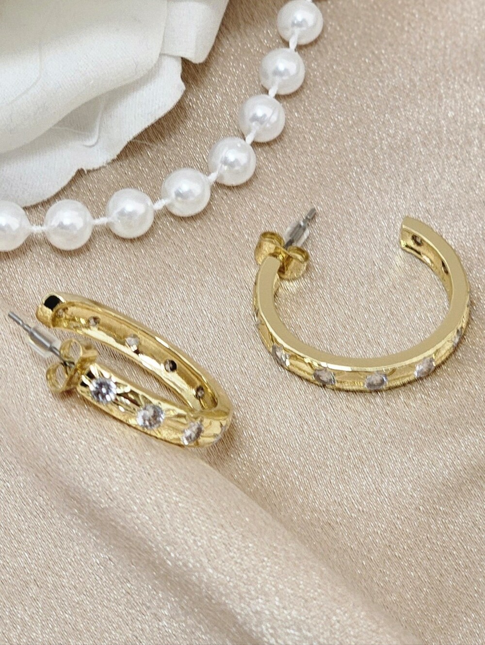 Sacvy Cie Jewels Gold Hoop Earrings Boho Fairycore Classic Modern Minimalist